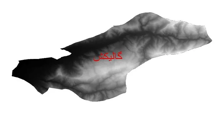 دانلود نقشه دم (DEM) شهرستان گالیکش | دقت 30 متر