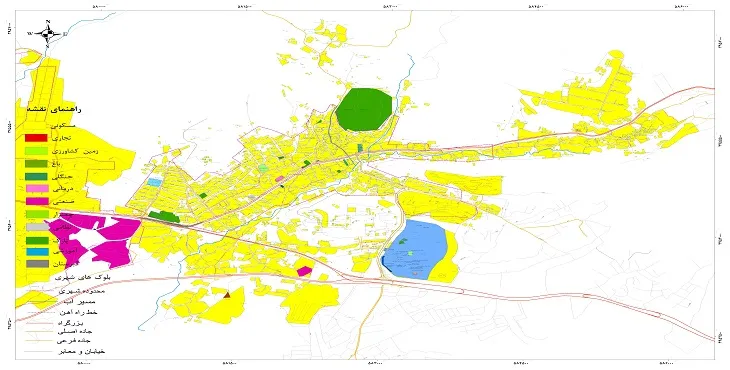 نقشه شیپ فایل (GIS) شهر رودهن 1404 + عکس با کیفیت