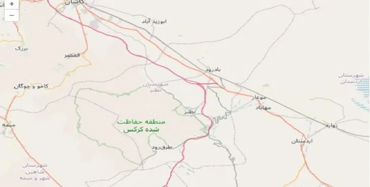 دانلود نقشه شهرستان نطنز + pdf با کیفیت بالا