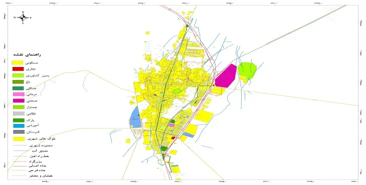 نقشه شیپ فایل (GIS) شهر اردستان سال 1404 + عکس با کیفیت
