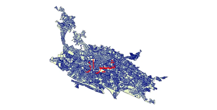 دانلود نقشه شیپ فایل شبکه معابر شهر شیراز