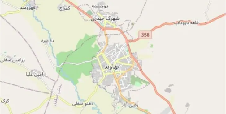 دانلود نقشه شهر نهاوند + pdf با کیفیت بالا
