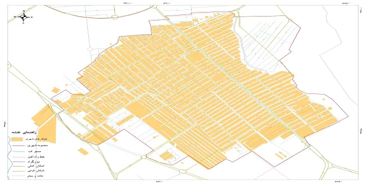 نقشه خیابان‌ها و معابر شهر صالحیه + عکس کیفیت بالا