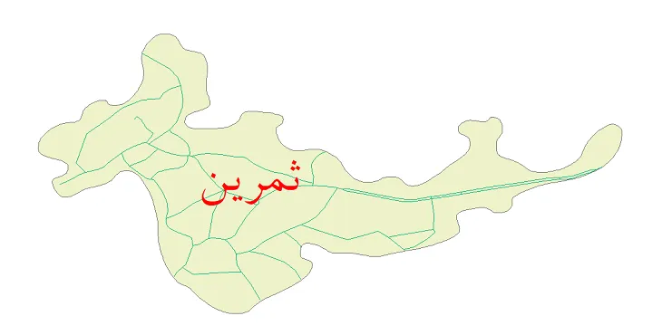 دانلود نقشه شیپ فایل شبکه معابر شهر ثمرین