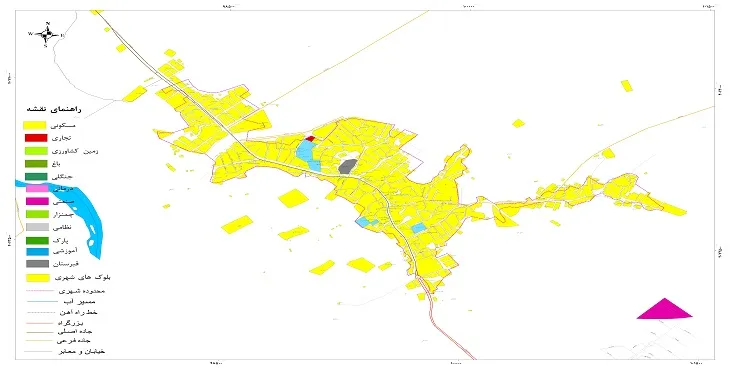 نقشه شیپ فایل (GIS) شهر محمودآباد 1404 + عکس با کیفیت