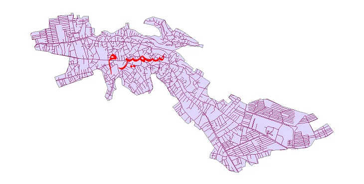 دانلود نقشه شیپ فایل شبکه معابر شهر سمیرم
