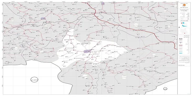 نقشه روستاهای شهرستان چاراویماق + کیفیت بالا