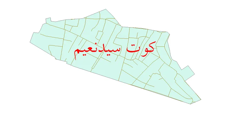 دانلود نقشه شیپ فایل شبکه معابر شهر کوت سیدنعیم