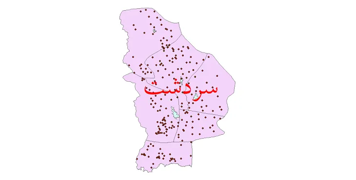 دانلود نقشه شیپ فایل (GIS) تقسیمات سیاسی شهرستان سردشت سال 1400