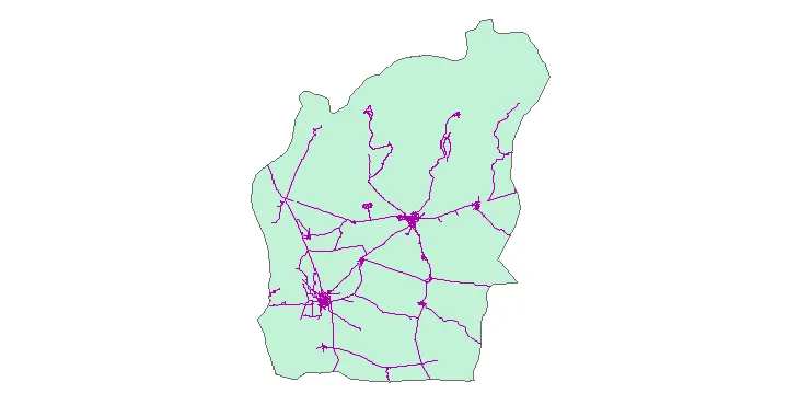 جدیدترین نقشه شیپ فایل راه های شهرستان کمیجان + PDF