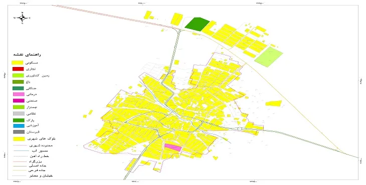 نقشه شیپ فایل (GIS) شهر بیرم 1404 + عکس با کیفیت