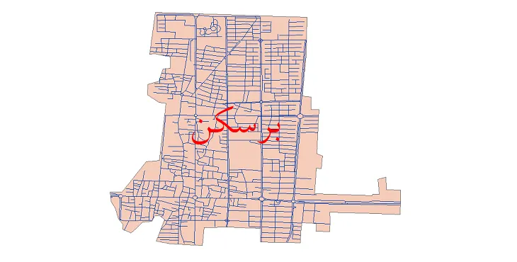 دانلود نقشه شیپ فایل شبکه معابر شهر بردسکن