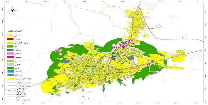 نقشه شیپ فایل (GIS) شهر جهرم 1404 + عکس با کیفیت