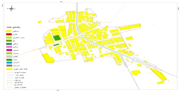 نقشه شیپ فایل (GIS) شهر کوزران 1404 + عکس با کیفیت