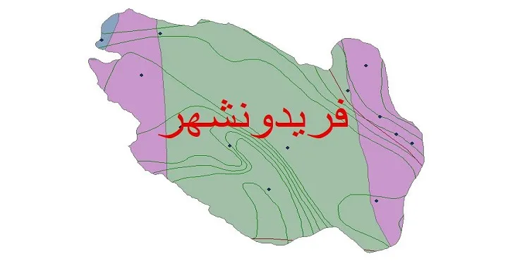 نقشه شیپ‌ فایل اقلیم‌شناسی شهرستان فریدونشهر + 7 لایه اقلیمی