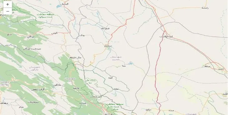 دانلود نقشه شهرستان سمیرم + pdf با کیفیت بالا