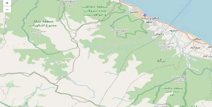 دانلود نقشه شهرستان رامسر + pdf با کیفیت بالا