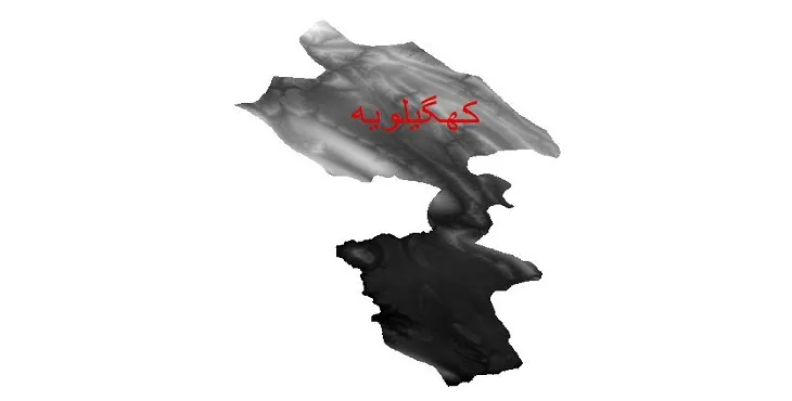 دانلود نقشه دم (DEM) شهرستان کهگیلویه | دقت 30 متر