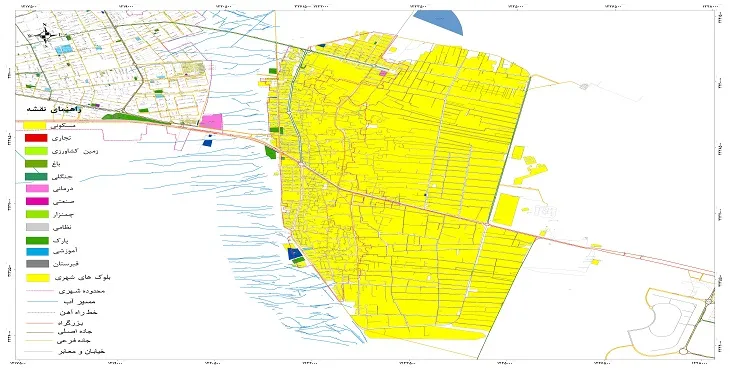 نقشه شیپ فایل (GIS) شهر بروات 1404 + عکس با کیفیت
