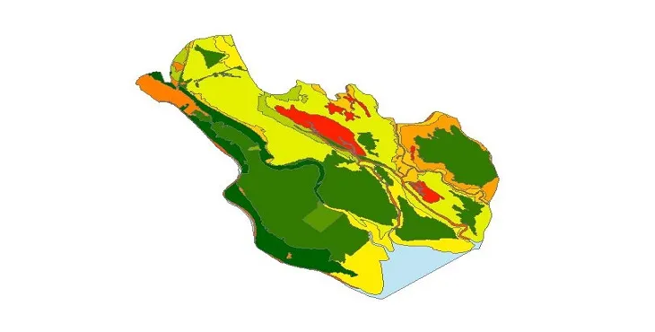 بروزترین نقشه شیپ فایل کاربری اراضی شهرستان آبادان + PDF