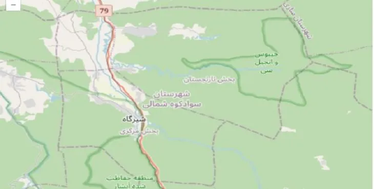 دانلود نقشه شهرستان سوادکوه شمالی + pdf با کیفیت بالا