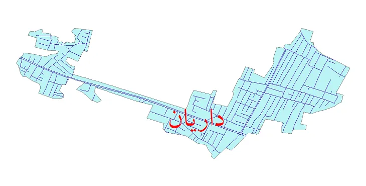 دانلود نقشه شیپ فایل شبکه معابر شهر داریان