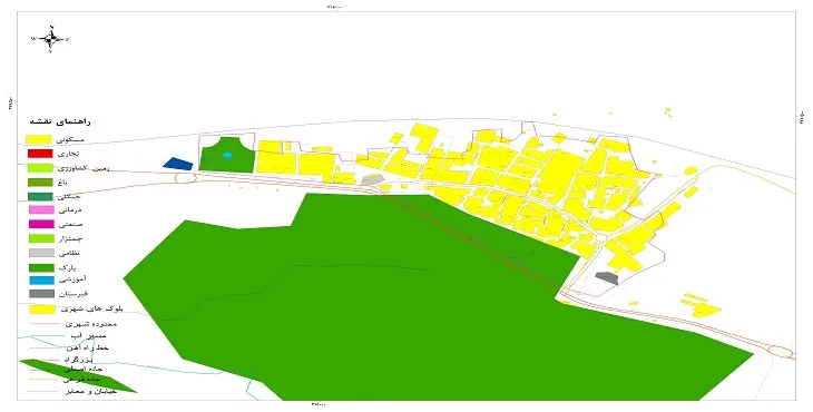 نقشه شیپ فایل (GIS) شهر زنگنه 1405 + عکس با کیفیت