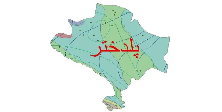 نقشه شیپ فایل اقلیمشناسی شهرستان پلدختر + 7 لایه اقلیمی