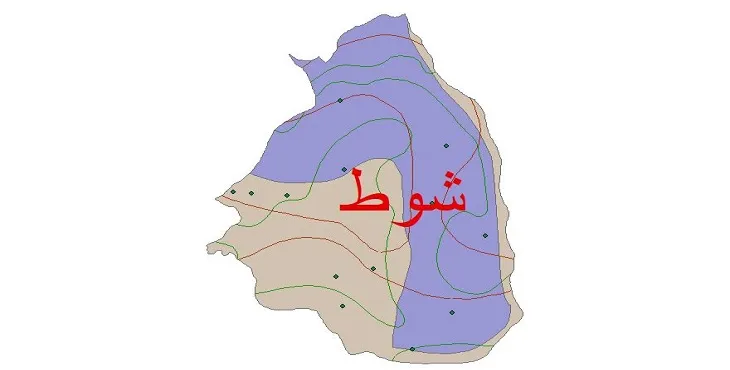 نقشه شیپ‌ فایل اقلیم‌شناسی شهرستان تکاب + 7 لایه اقلیمی