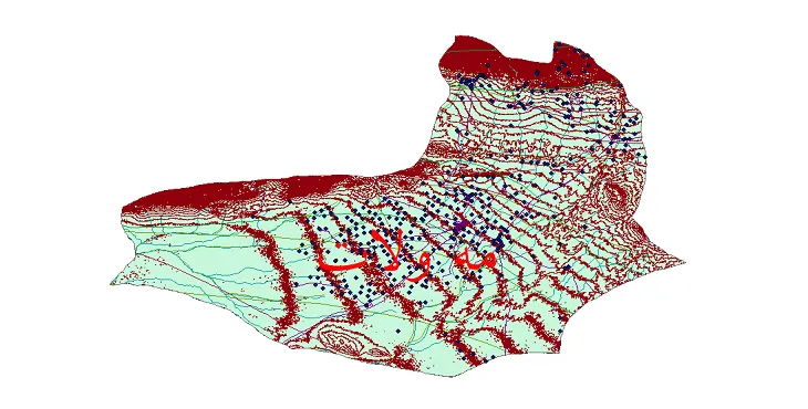 دانلود نقشه های شیپ فایل شهرستان مه ولات + کاملترین لایه GIS
