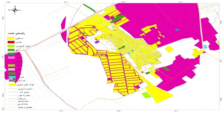 نقشه شیپ فایل (GIS) شهر نصیر شهر 1404 + عکس با کیفیت