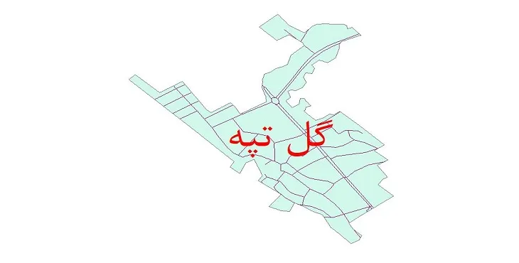 دانلود نقشه شیپ فایل شبکه معابر شهر گل تپه