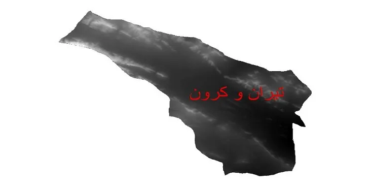 دانلود نقشه دم (DEM) شهرستان تیران و کرون | دقت 30 متر
