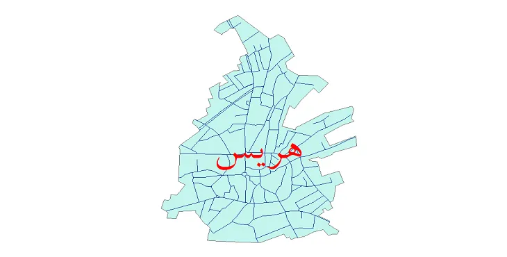 دانلود نقشه شیپ فایل شبکه معابر شهر هریس