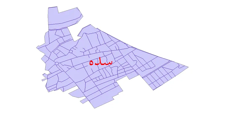 دانلود نقشه شیپ فایل شبکه معابر شهر سده