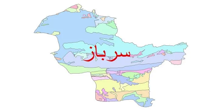 نقشه شیپ فایل (GIS) زمین‌ شناسی شهرستان سرباز