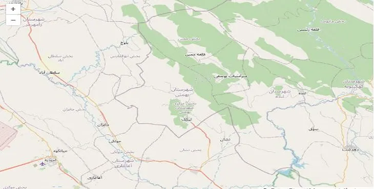 دانلود نقشه شهرستان بهمئی + pdf با کیفیت بالا