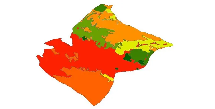 بروزترین نقشه شیپ فایل کاربری اراضی شهرستان آبیک + PDF