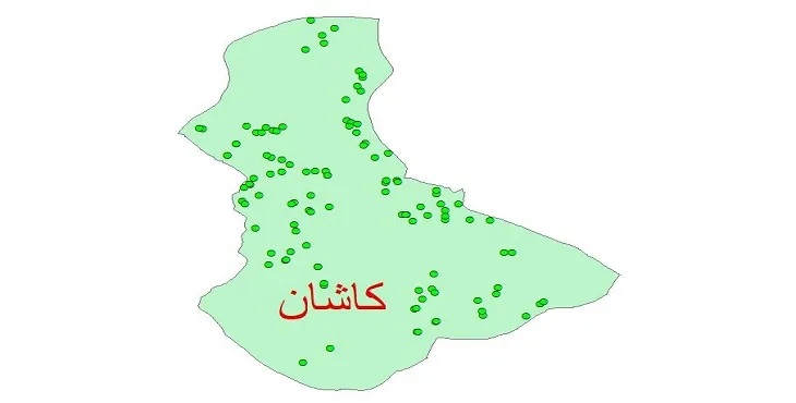 دانلود نقشه شیپ فایل کیفیت آب چاه های شهرستان کاشان