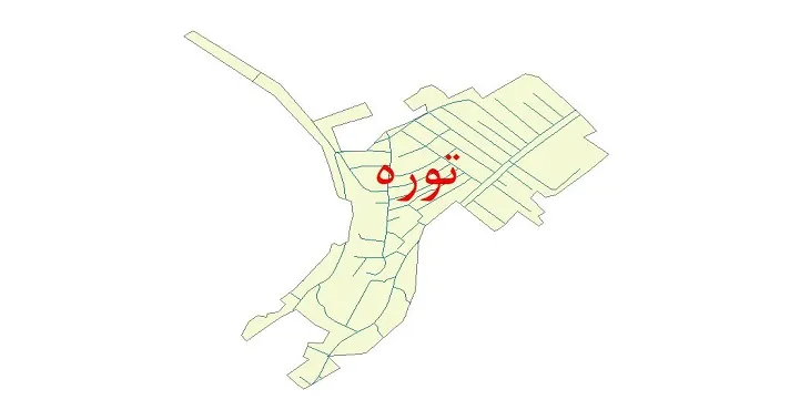 دانلود نقشه شیپ فایل شبکه معابر شهر توره
