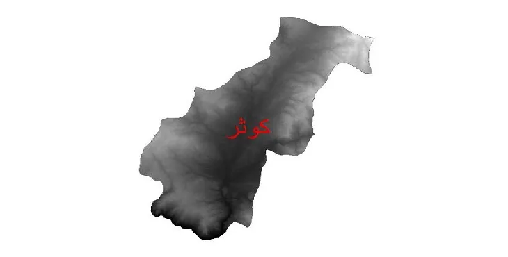 دانلود نقشه دم (DEM) شهرستان کوثر | دقت 30 متر