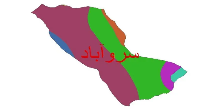 نقشه شیپ‌ فایل اقلیم‌شناسی شهرستان سروآباد + 7 لایه اقلیمی
