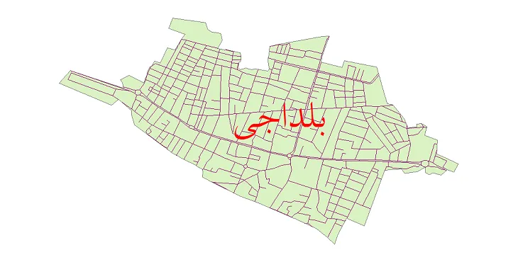 دانلود نقشه شیپ فایل شبکه معابر شهر بلداجی