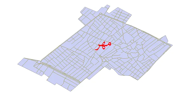 دانلود نقشه شیپ فایل شبکه معابر شهر مهر