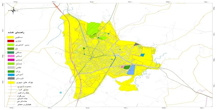 نقشه شیپ فایل (GIS) شهر صومعه سرا 1405 + عکس با کیفیت