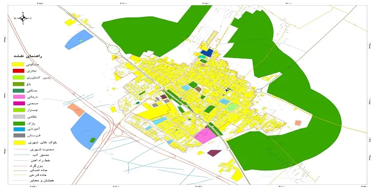 نقشه شیپ فایل (GIS) شهر انار 1404 + عکس با کیفیت