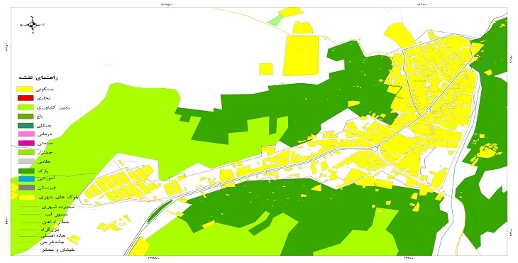 نقشه شیپ فایل (GIS) شهر درود 1404 + عکس با کیفیت