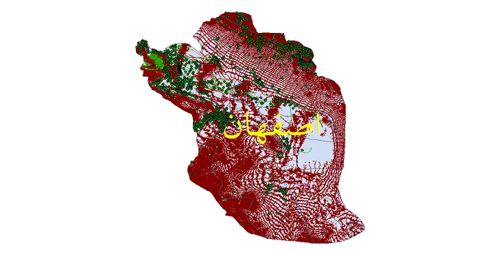 دانلود نقشه های شیپ فایل شهرستان اصفهان + کاملترین لایه GIS