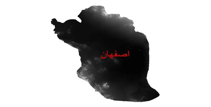 دانلود نقشه دم (DEM) شهرستان اصفهان | دقت 30 متر
