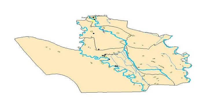 دانلود نقشه های شیپ فایل شهرستان کرخه + کاملترین لایه GIS
